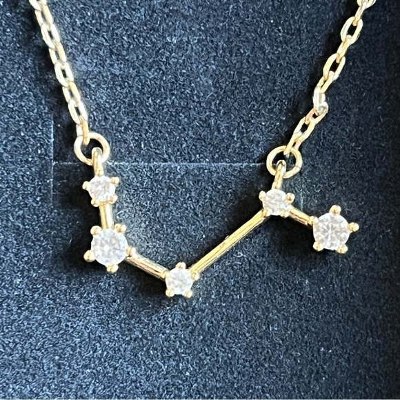 Farrah B. Aries Constellation Pendant crystal on goldtone chain necklace - Picture 4 of 9